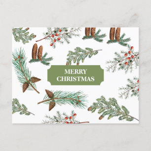 Cartes Pour Fêtes Annuelles Noël Russe Conifers Pine Joyeux Noël