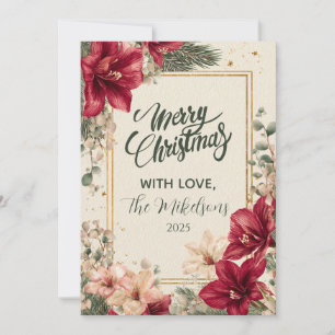 Cartes Pour Fêtes Annuelles Noël Russe Rouge Amaryllis