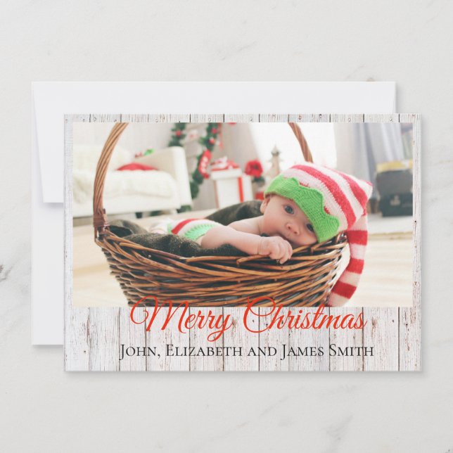 Cartes Pour Fêtes Annuelles Noël rustique (Devant)