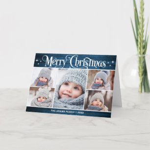 Cartes Pour Fêtes Annuelles Noël rustique 5 PHOTOS Salutation