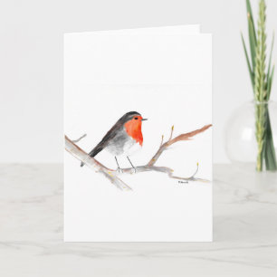 Cartes Pour Fêtes Annuelles Noël rustique chic aquarelle rouge
