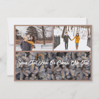 Cartes Pour Fêtes Annuelles Noël rustique Élégant solstice d'hiver forêt