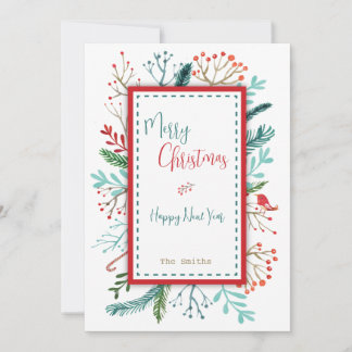 Cartes Pour Fêtes Annuelles Noël rustique naturel