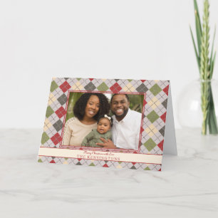 Cartes Pour Fêtes Annuelles Noël rustique traditionnel Jacquard de vacances Ph