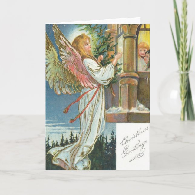 Cartes Pour Fêtes Annuelles Noël salut ange (Devant)