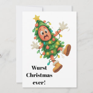 Cartes Pour Fêtes Annuelles Noël saucisson le pire ! Salami personnalisé drôle