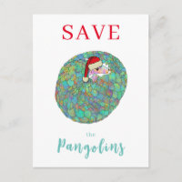 Noël Sauvez le Pangolin Animal Mignon