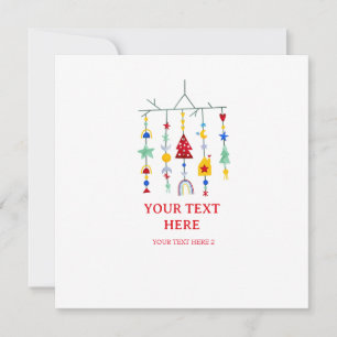 Cartes Pour Fêtes Annuelles Noël Scandi Minimaliste Simple Vacances 