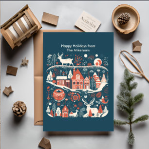 Cartes Pour Fêtes Annuelles Noël scandinave de Woodland