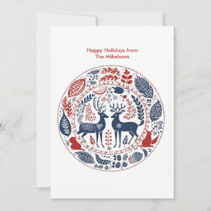 Cartes Pour Fêtes Annuelles Noël scandinave de Woodland