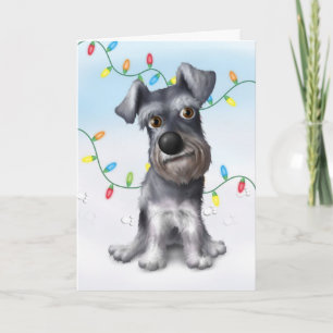 Cartes Pour Fêtes Annuelles Noël Schnauzer