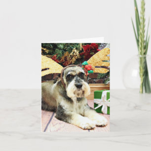 Cartes Pour Fêtes Annuelles Noël - Schnauzer - Apache
