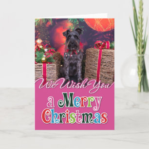 Cartes Pour Fêtes Annuelles Noël - Schnauzer - Sophie