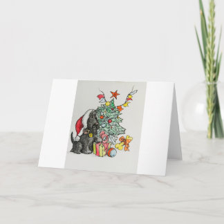 Cartes Pour Fêtes Annuelles Noël Scottie#1