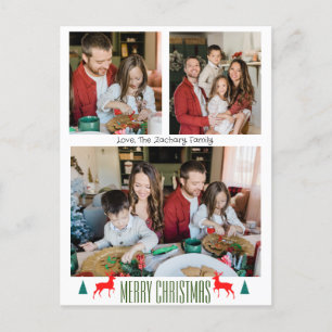 Cartes Pour Fêtes Annuelles Noël Script Famille Trois Photo