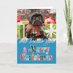 Cartes Pour Fêtes Annuelles Noël - Shih Tzu - lis