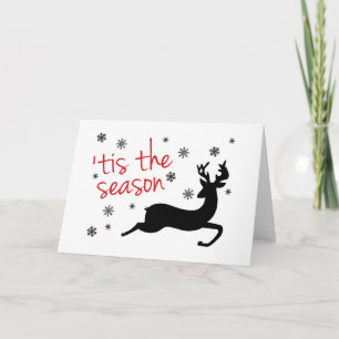 Cartes Pour Fêtes Annuelles Noël Silhouette Reindeer