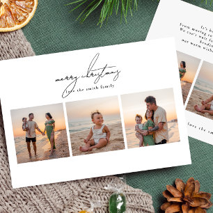 Cartes Pour Fêtes Annuelles noël simple   6 photo collage heureux