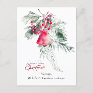Cartes Pour Fêtes Annuelles Noël Simple Bell Design Design Design Bible Verse