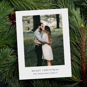 Cartes Pour Fêtes Annuelles Noël Simple Photo de famille moderne