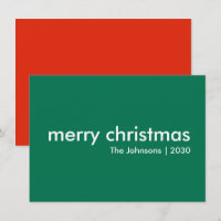 Noël simple | Vert moderne minimaliste élégant