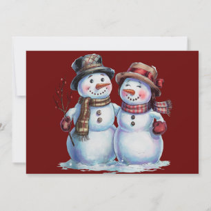 Cartes Pour Fêtes Annuelles Noël Snowman vacances Vintages