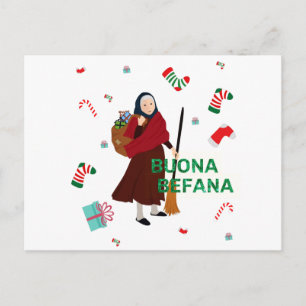 Cartes Pour Fêtes Annuelles noël sorcière buona Befana
