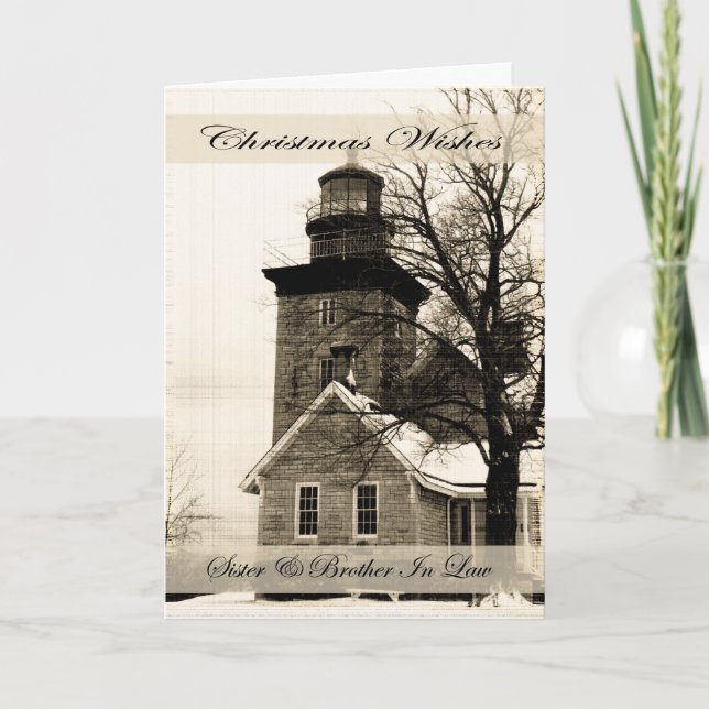 Cartes Pour Fêtes Annuelles Noël Souhaite Soeur & Frère En Droit (Devant)