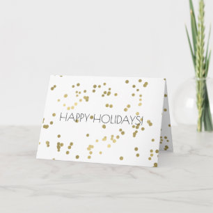 Cartes Pour Fêtes Annuelles Noël Sparkle Gold Confetti