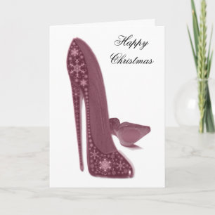 Cartes Pour Fêtes Annuelles Noël Stiletto Chaussures Art