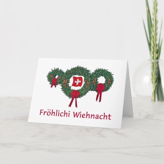 Cartes Pour Fêtes Annuelles Noël suisse 2 (Devant)
