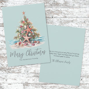 Cartes Pour Fêtes Annuelles Noël sur la plage