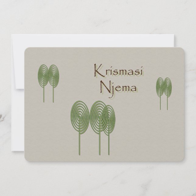Cartes Pour Fêtes Annuelles Noël swahili (Devant)