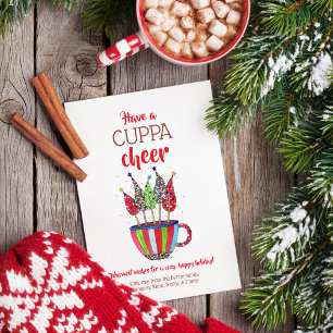 Cartes Pour Fêtes Annuelles Noël Tea Cuppa Cheval Holiday
