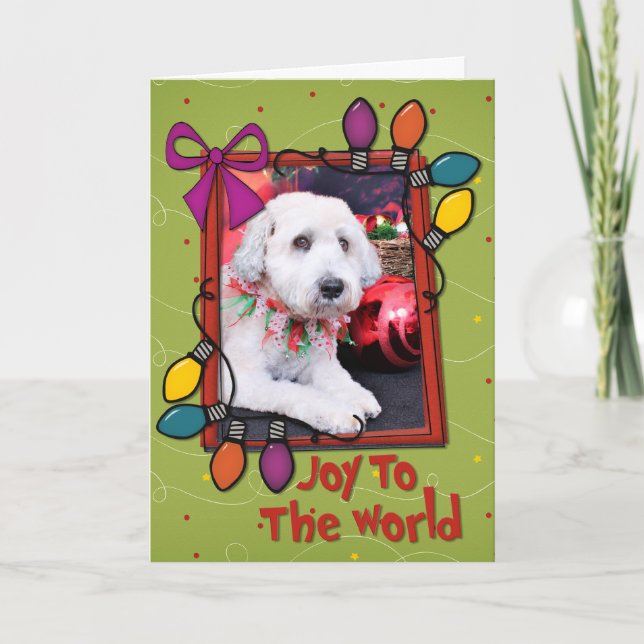 Cartes Pour Fêtes Annuelles Noël - Terrier blond comme les blés - nounours (Devant)