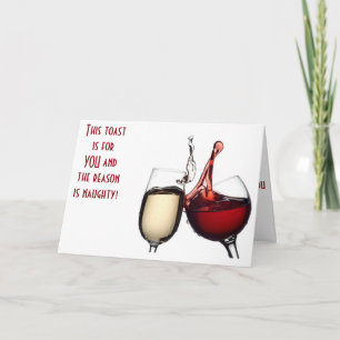 CARTES POUR FÊTES ANNUELLES NOËL TOAST-YOU FAIT LA ***NAUGHTY LIST**