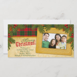 Cartes Pour Fêtes Annuelles Noël traditionnel Plat Famille Vacances Photo