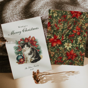 Cartes Pour Fêtes Annuelles Noël traditionnel vintage 