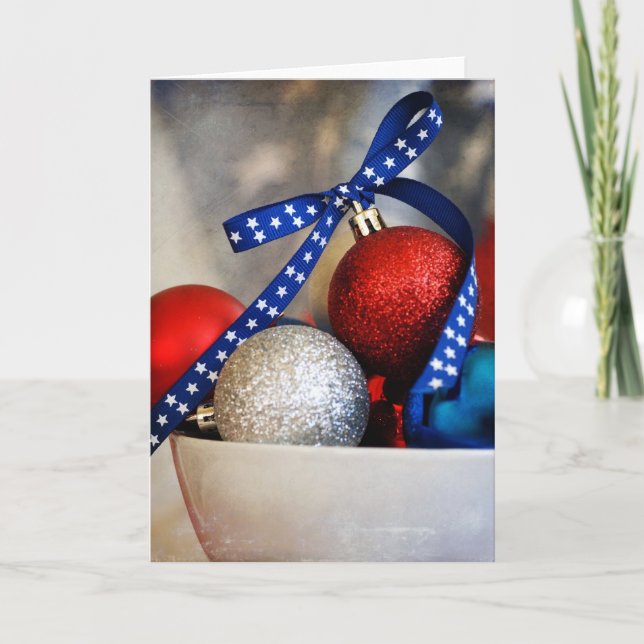 Cartes Pour Fêtes Annuelles Noël très patriotique (Devant)