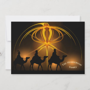 Cartes Pour Fêtes Annuelles Noël Trois rois Gold Custom