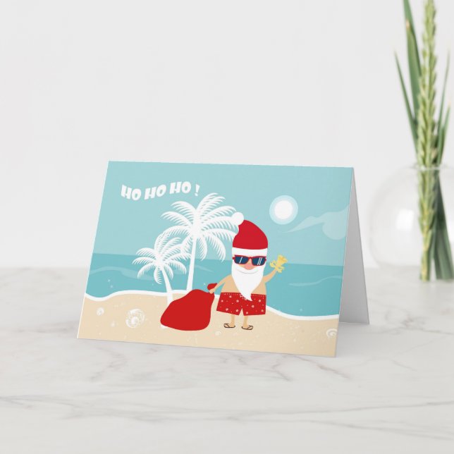 Cartes Pour Fêtes Annuelles Noël tropical (Devant)