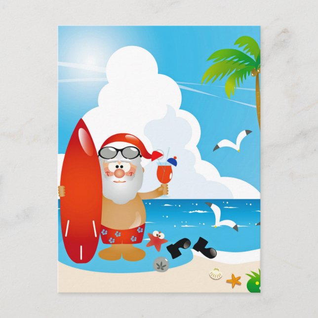 Cartes Pour Fêtes Annuelles noël tropical (Devant)