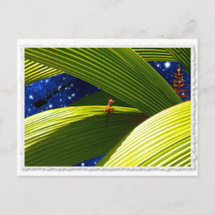 Cartes Pour Fêtes Annuelles Noël tropical de Gecko Lizard