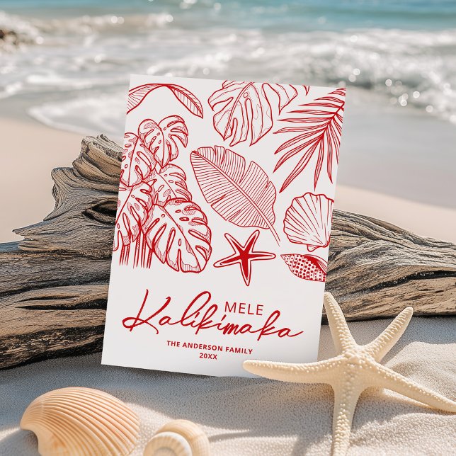 Cartes Pour Fêtes Annuelles Noël tropical de Mele Kalikimaka (Créateur téléchargé)