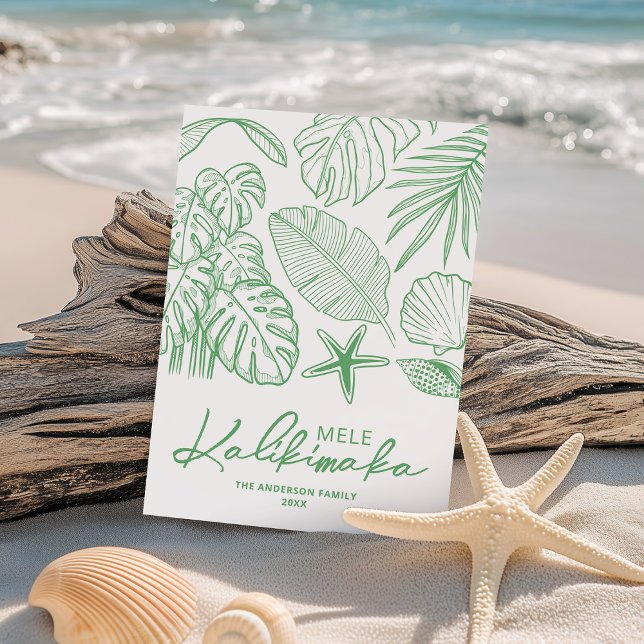 Cartes Pour Fêtes Annuelles Noël tropical de Mele Kalikimaka (Créateur téléchargé)