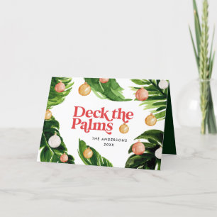 Cartes Pour Fêtes Annuelles Noël tropical moderne palme botanique stylé H
