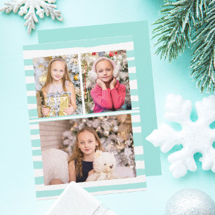 Cartes Pour Fêtes Annuelles Noël Turquoise Chic