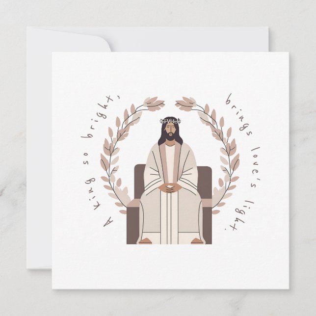 Cartes Pour Fêtes Annuelles Noël | Un roi si brillant | Jésus | Neutre (Devant)
