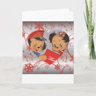 Cartes Pour Fêtes Annuelles Noël unique Chien Chien Chien Chien Chien Vintage