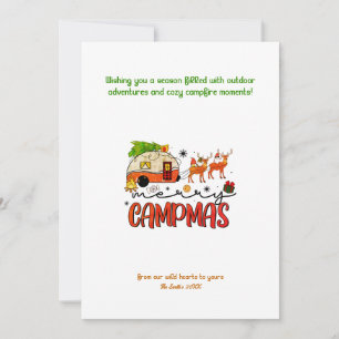 Cartes Pour Fêtes Annuelles Noël Vacances Camper renne extérieur